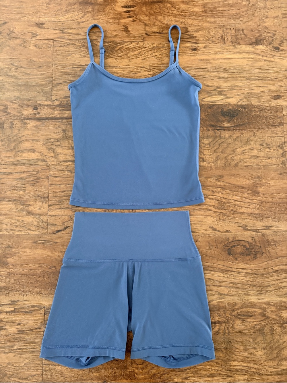 Aritzia periwinkle Women's Tank & Bike Short Set
